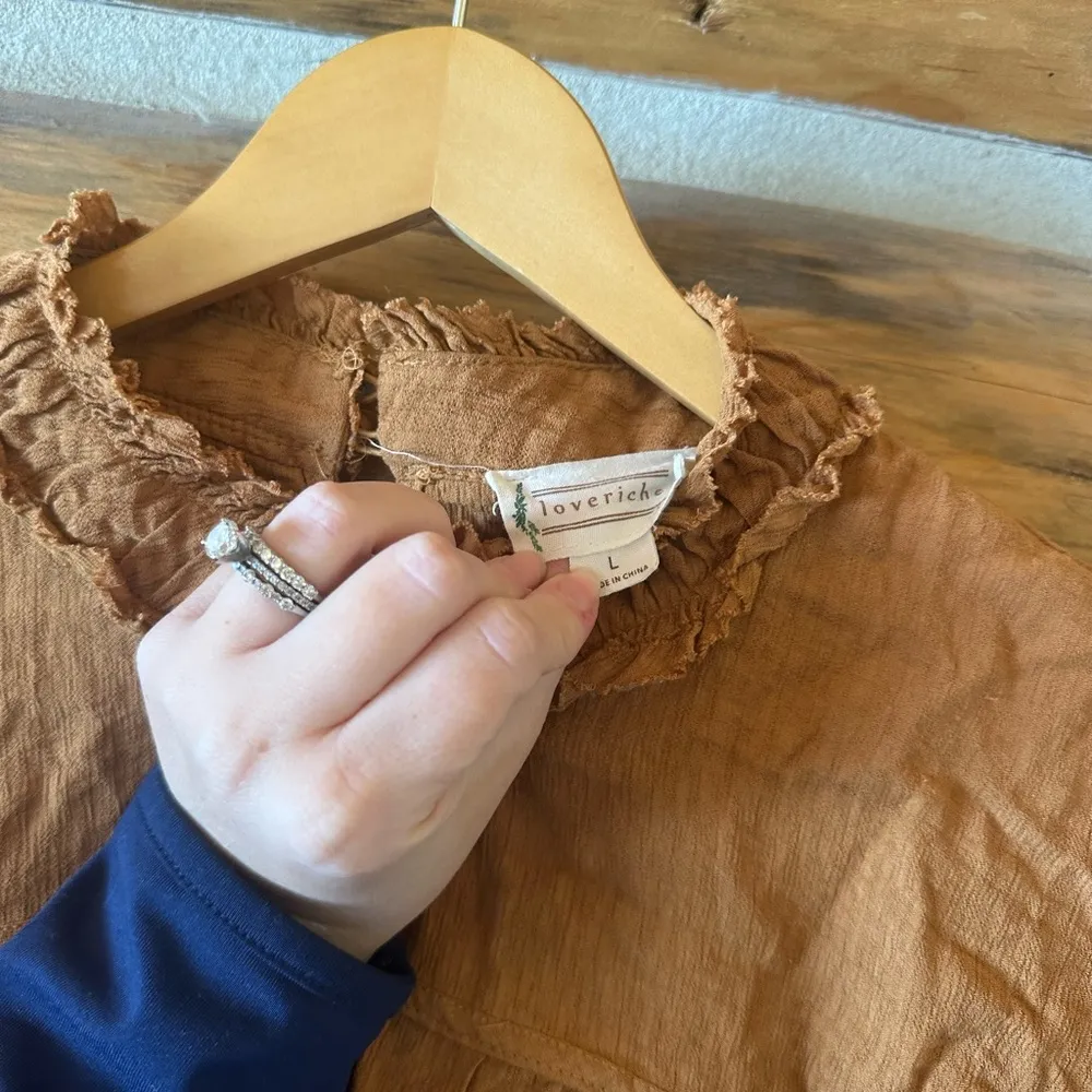 Love Riche Mockneck Ruffle Long Sleeve Top - Image 2