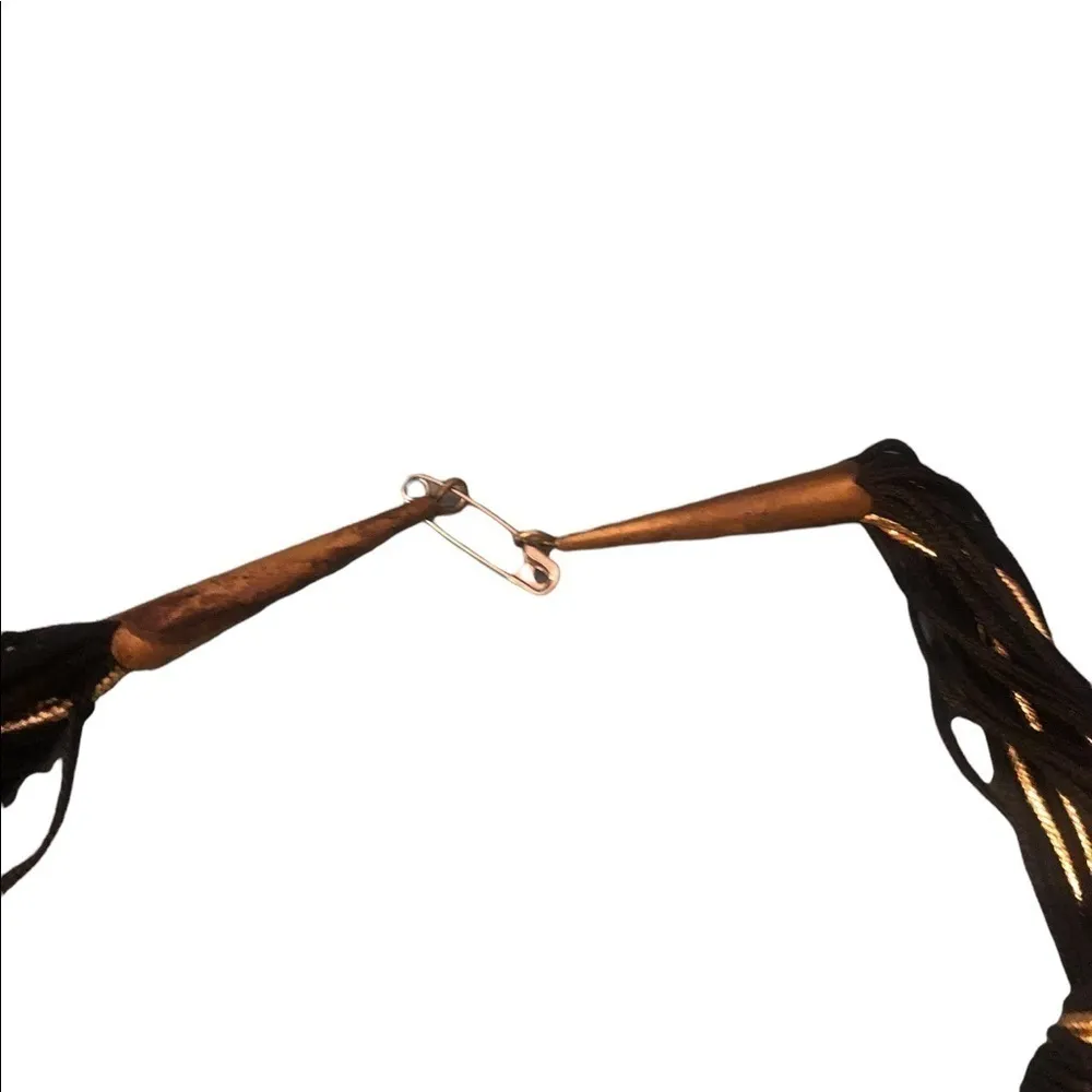 Vintage brass shell necklace Black - Image 4