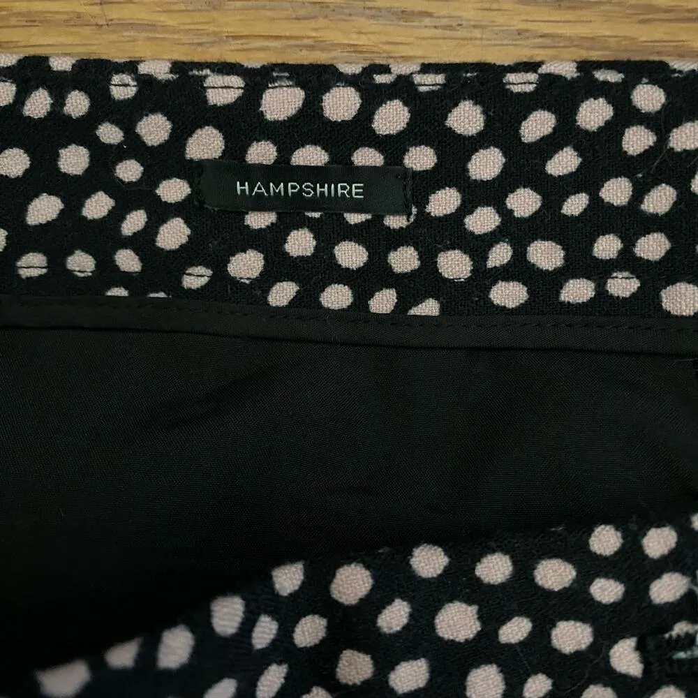 Talbots Size 12P 12 Petite Hampshire Dot Print Ankle Pants Black Tan - Image 4