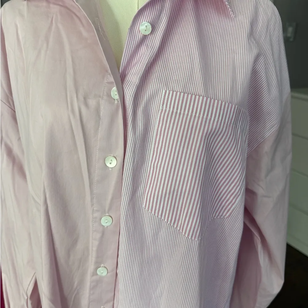 Dance & Marvel Pink Striped Button-Up Shirt - Image 2