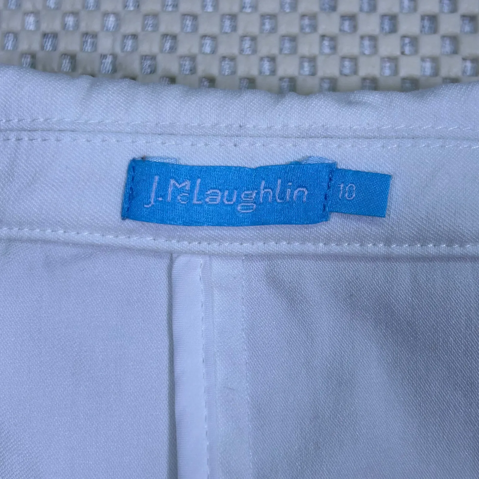 J. McLaughlin Double Breasted Blazer White Career Stretch Jacket Womens Size 10 - Image 5