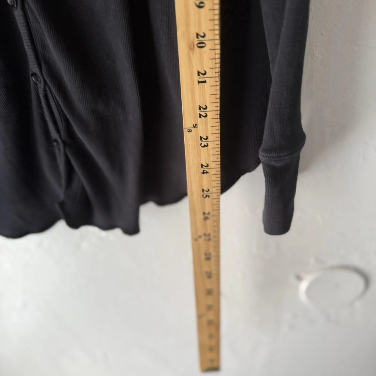 ABLE Cardigan Sweater Womens Medium Button Front Long Sleeve‎ Lightweight Top Black - Image 5