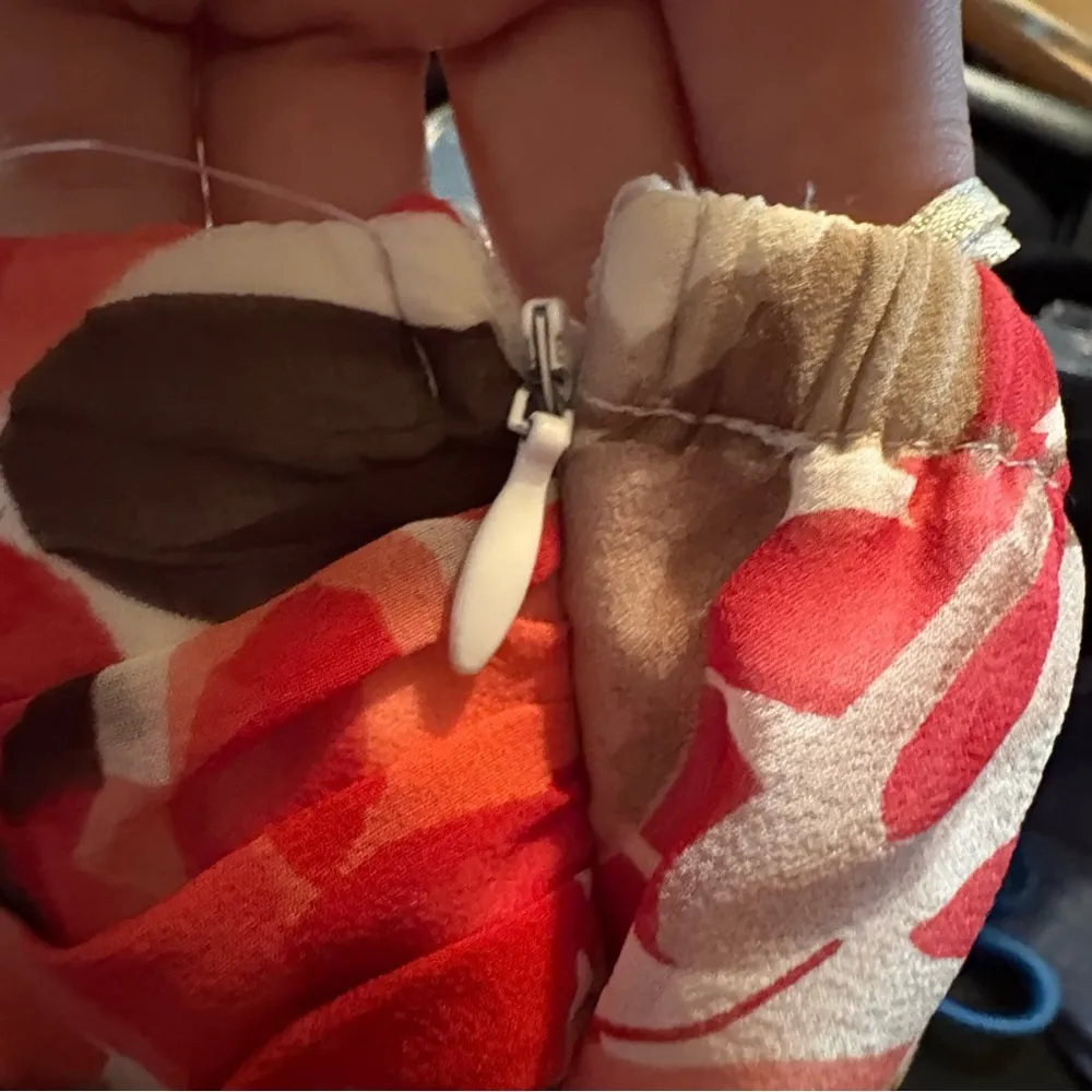 Sangria Pink and Cream Asymmetrical Sundress - Image 11