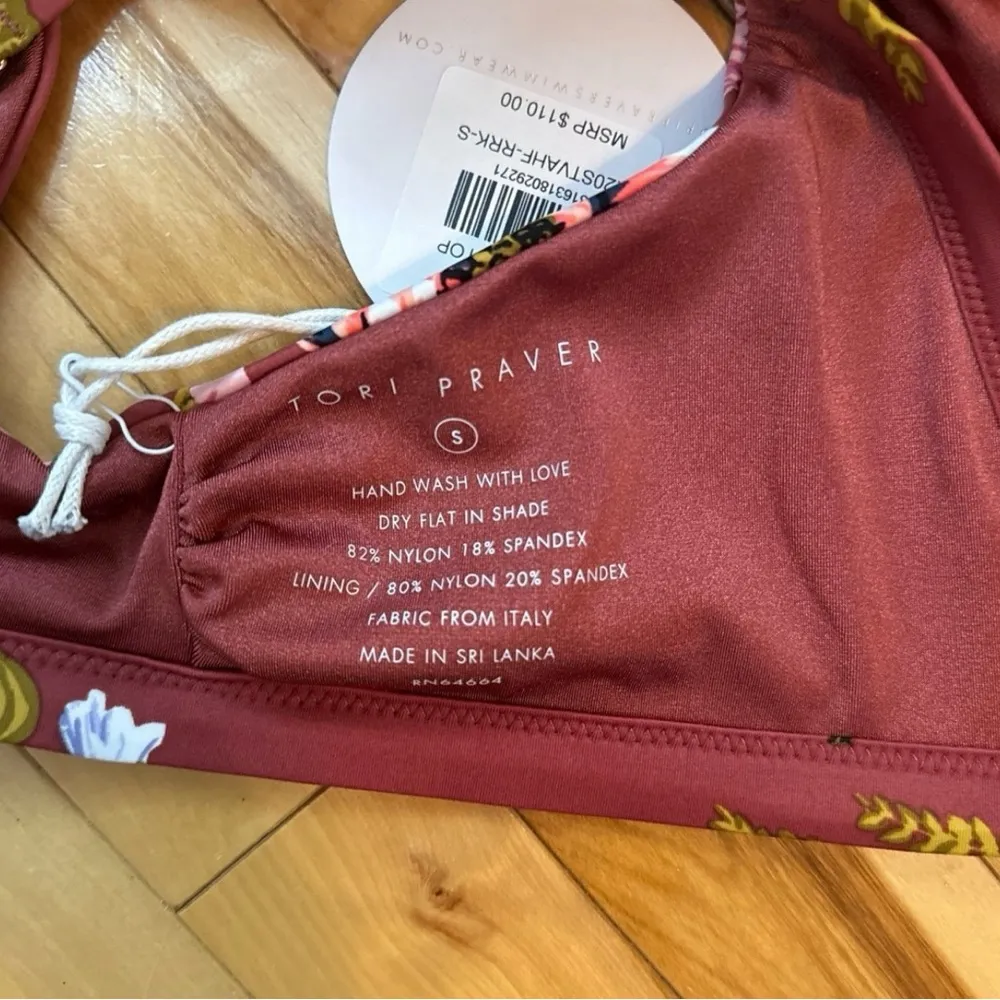 💐 NWT Tori Praver valentina bikini top size small - Image 4