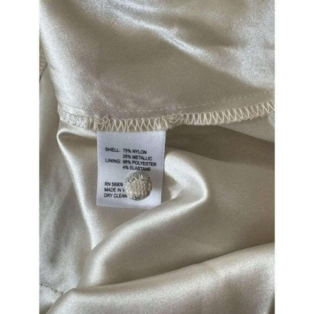 ANTONIO MELANI Born On Fifth Clara Metallic Lace Tiered Ruffled Maxi Dress Sz 10 - Image 11