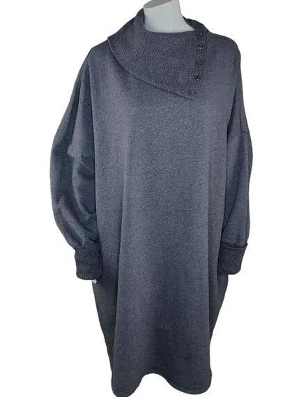 Studio Park + Shawn Killinger Regular Sweatshirt Dress Charcoal Gray 4X NWOT - Image 1