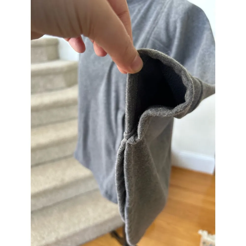 UGG Pichot Grey Fleece Lined Poncho Sweater - Image 6