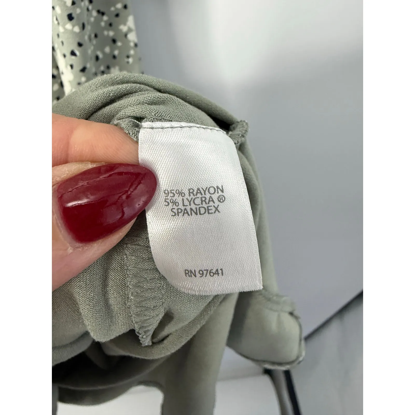 J.Jill Wearever Collection Floral Midi Dress XLT Tall Sage Green Stretch - Image 8