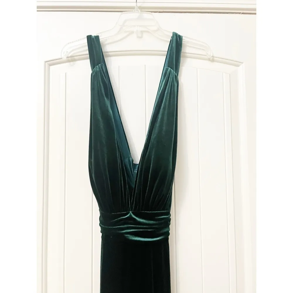 Revelry Dylan Velvet Dress Emerald Green Size 16 - Image 8