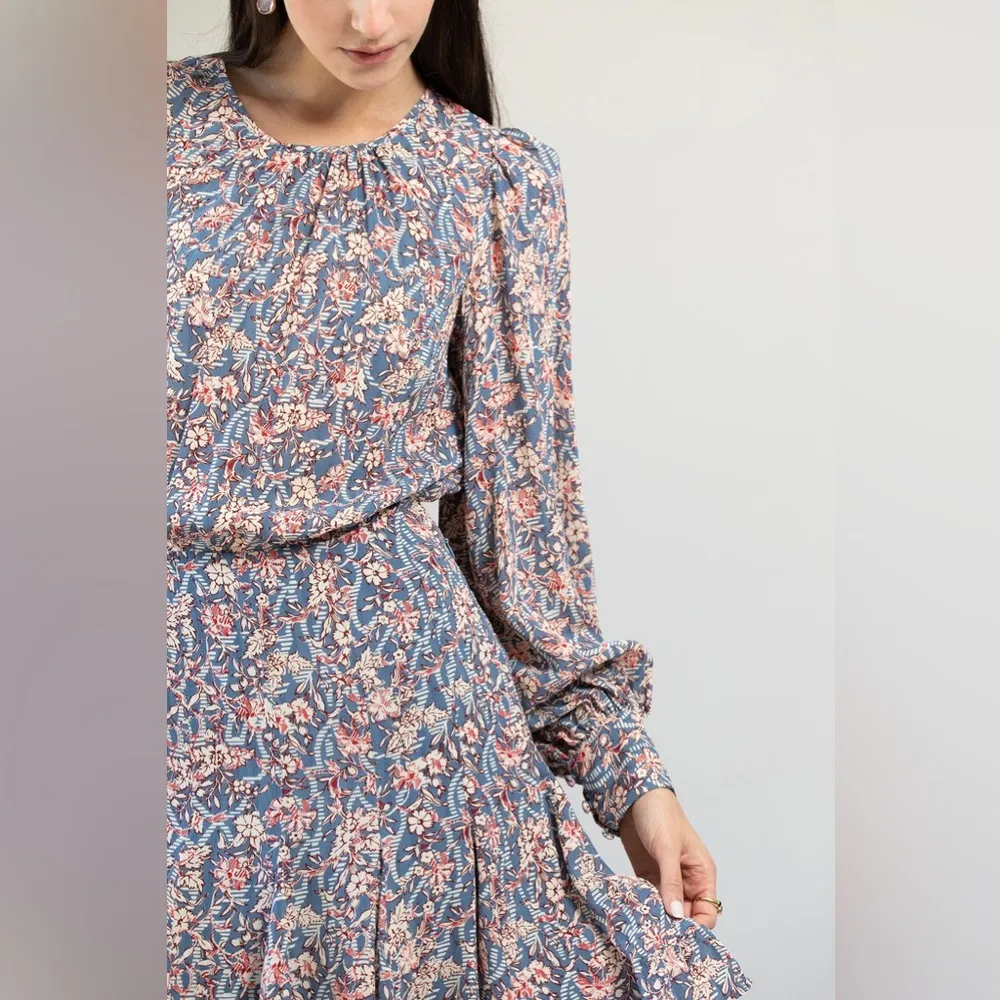 Veronica Beard Gara Floral Pleated Minidress 4 - Image 7