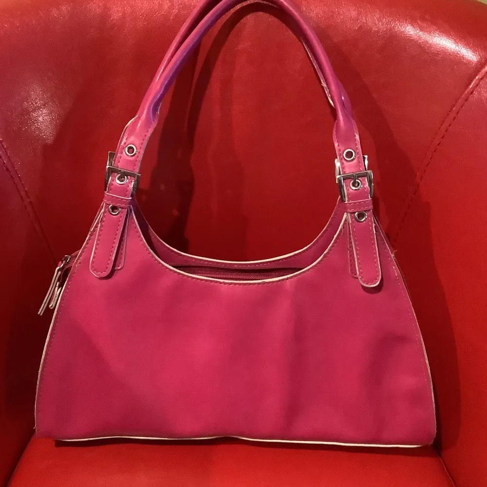 Hot pink leather bag Mondani - Image 5