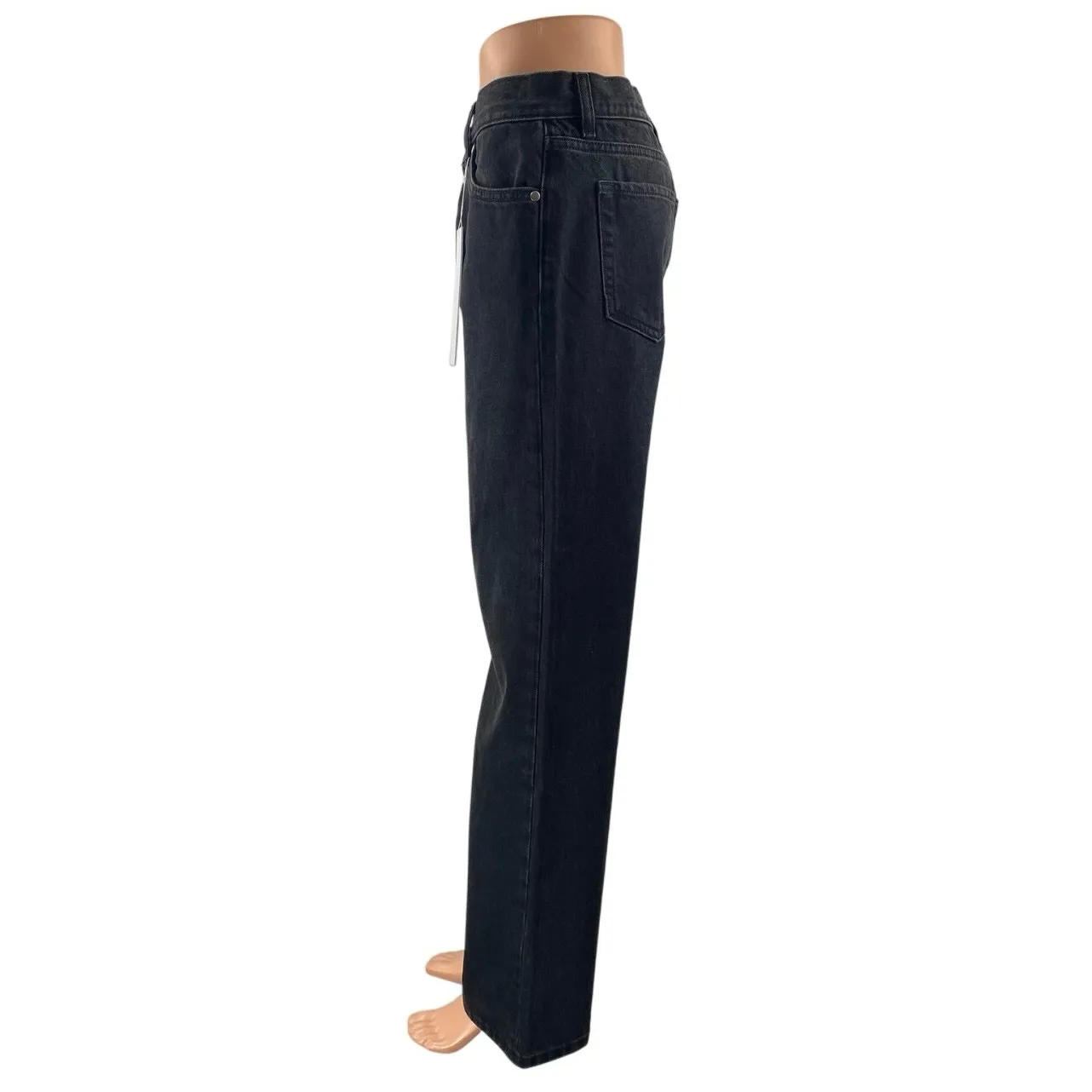 NEW BDenim Women's Black High Waisted Baggy Wide Leg Denim Jeans Size 24 - Image 2