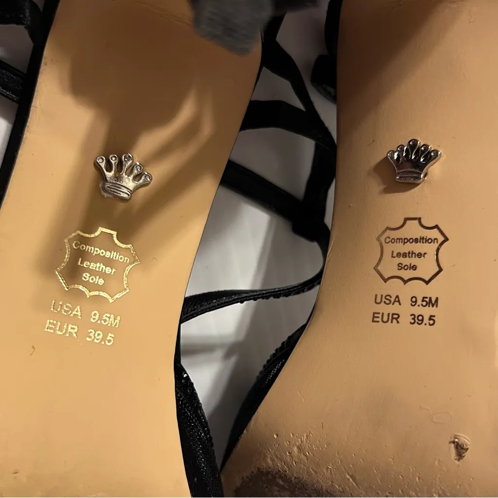 Nina New York black ankle strap heels women size 9.5 M - Image 8