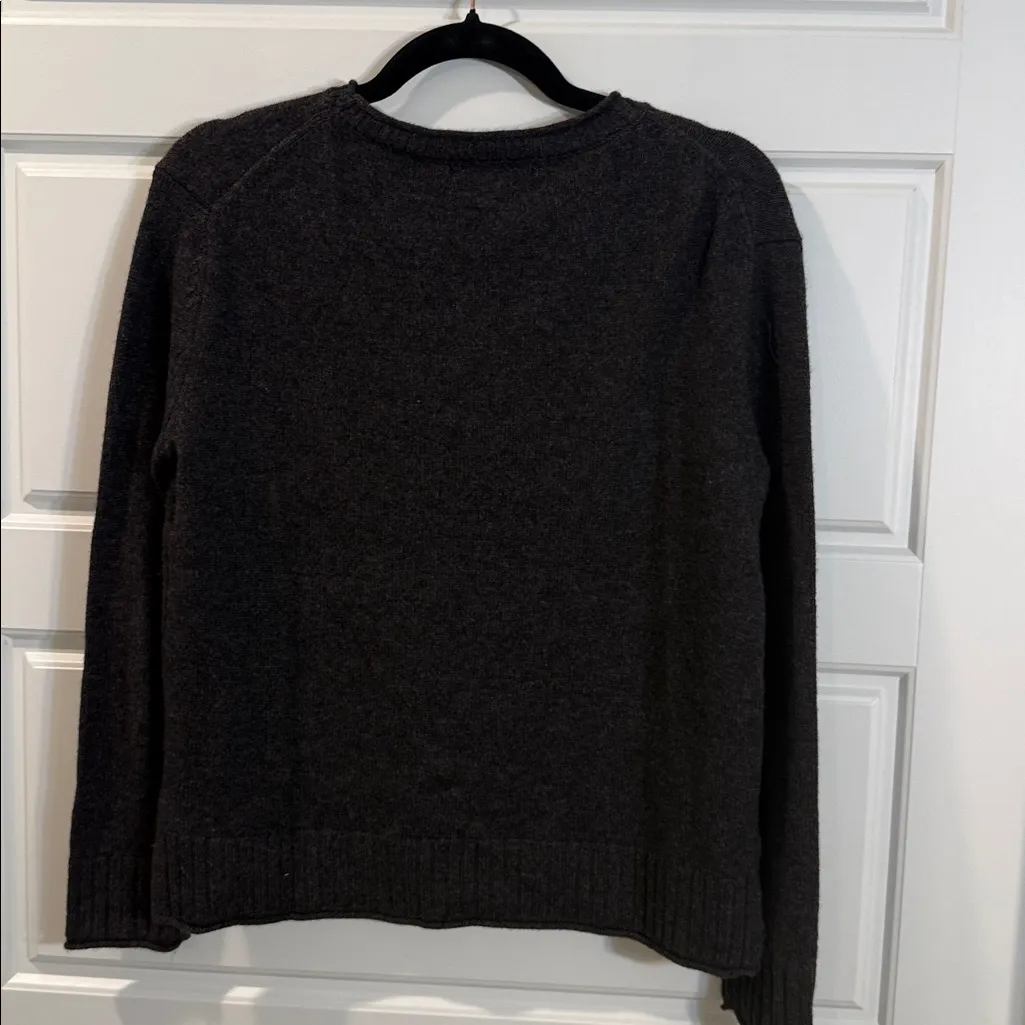 Pura cashmere Everyday Cotton Crew in charcoal XXS Gray Size XS - Image 5