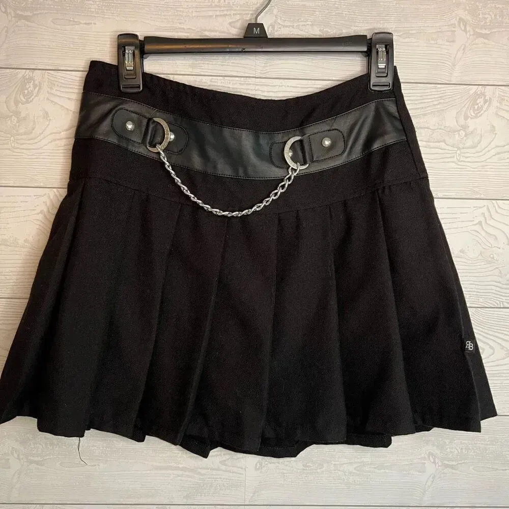 Royal Bones Daang Goodman black pleated chain skirt Size Small - Image 2