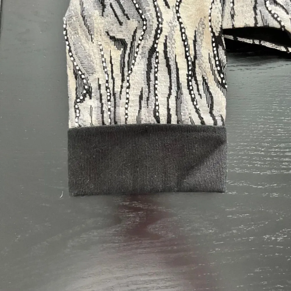 Talk of the Walk Atlantic City Vintage Beaded Zebra Jacket Size Small - Image 4