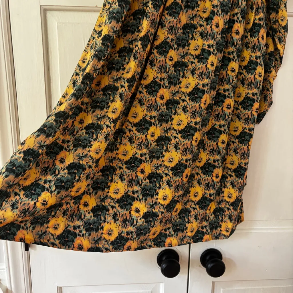 Ulla Johnson Elaine Floral Silk Mini Dress Size 0 XS Puff Sleeve Runway Wedding‎ - Image 12