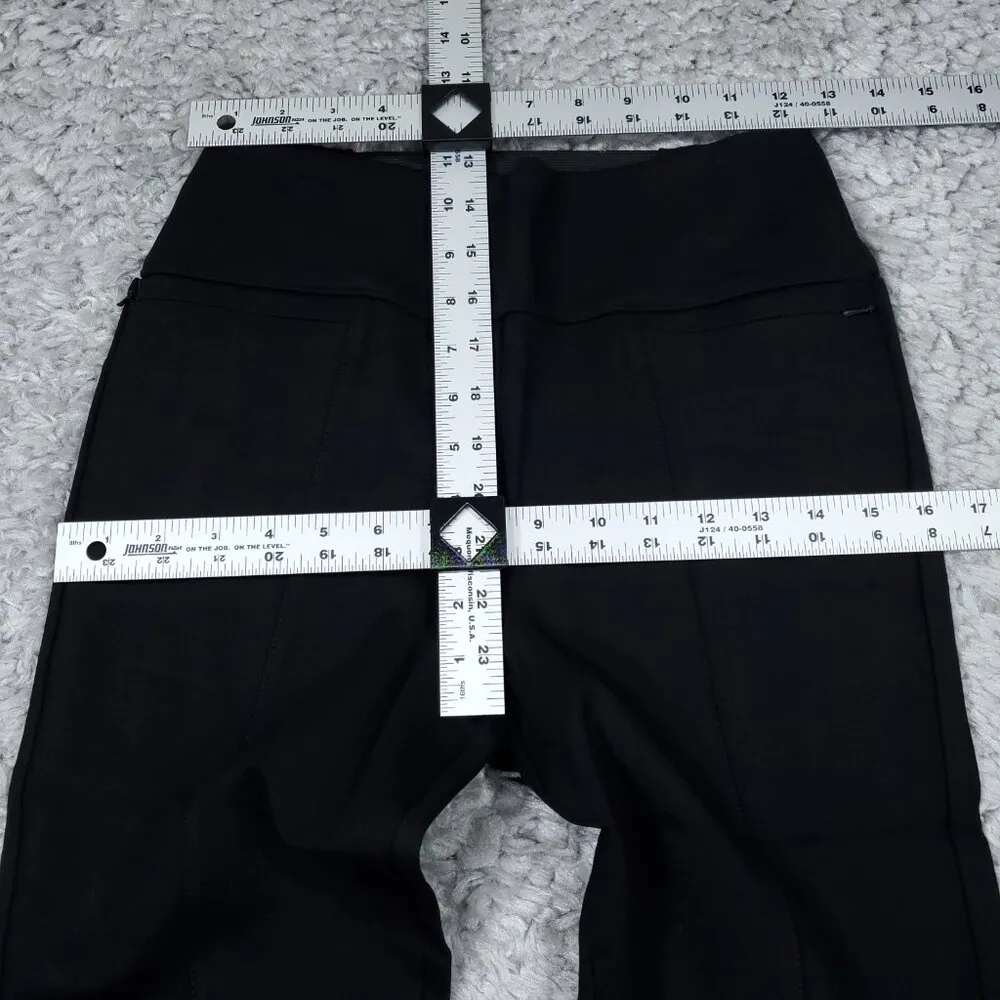 Betabrand Black Power Down Pants Skinny Yoga Size Small Elastic Waist Pull On - Image 7