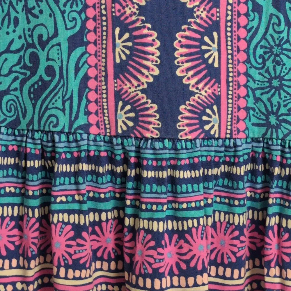 Lilly Pulitzer Ophelia Swing Dress Bermuda Blue Ocean Motion Preppy Knit Size S - Image 4