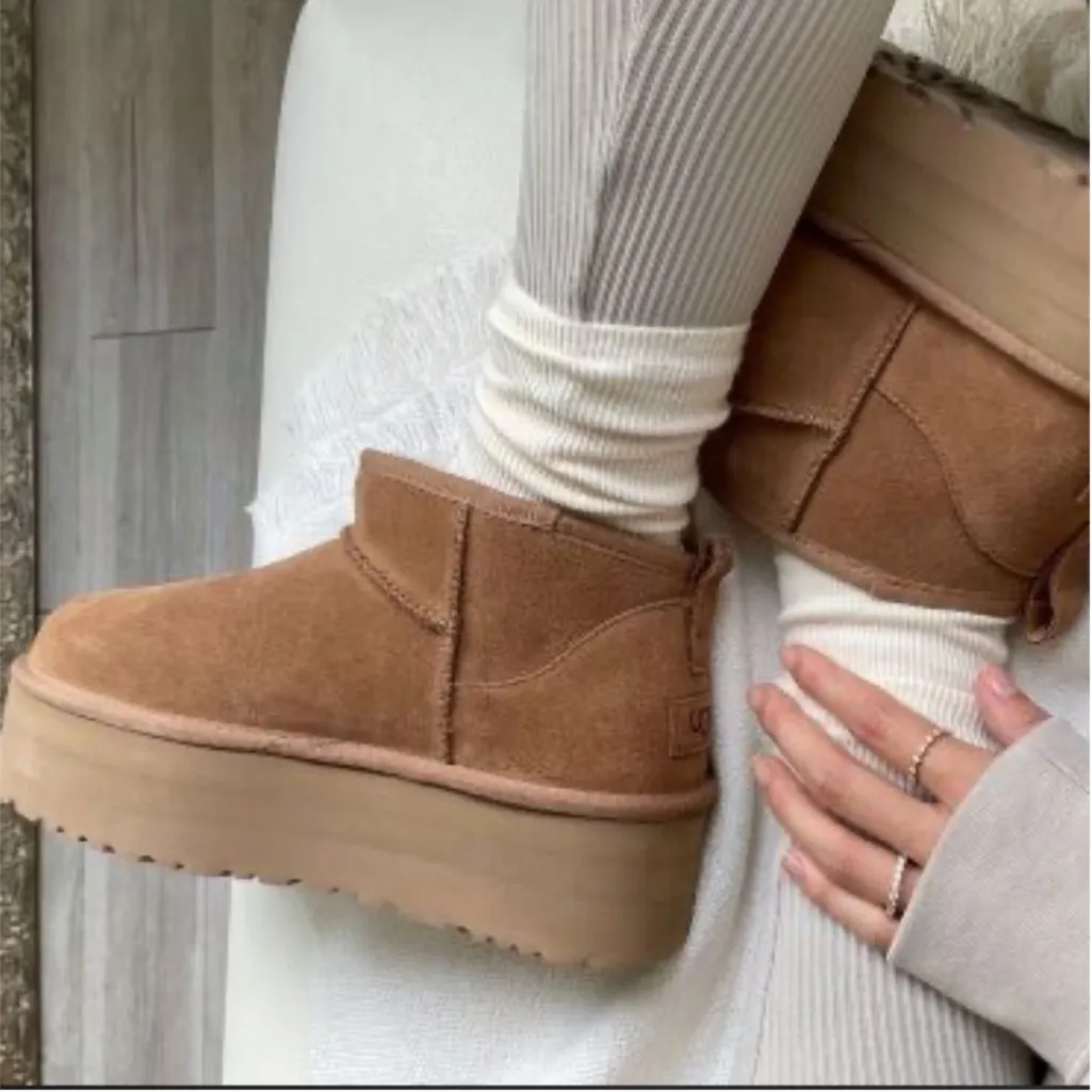 UGG Classic Mini Platform Boots Chestnut - Image 2