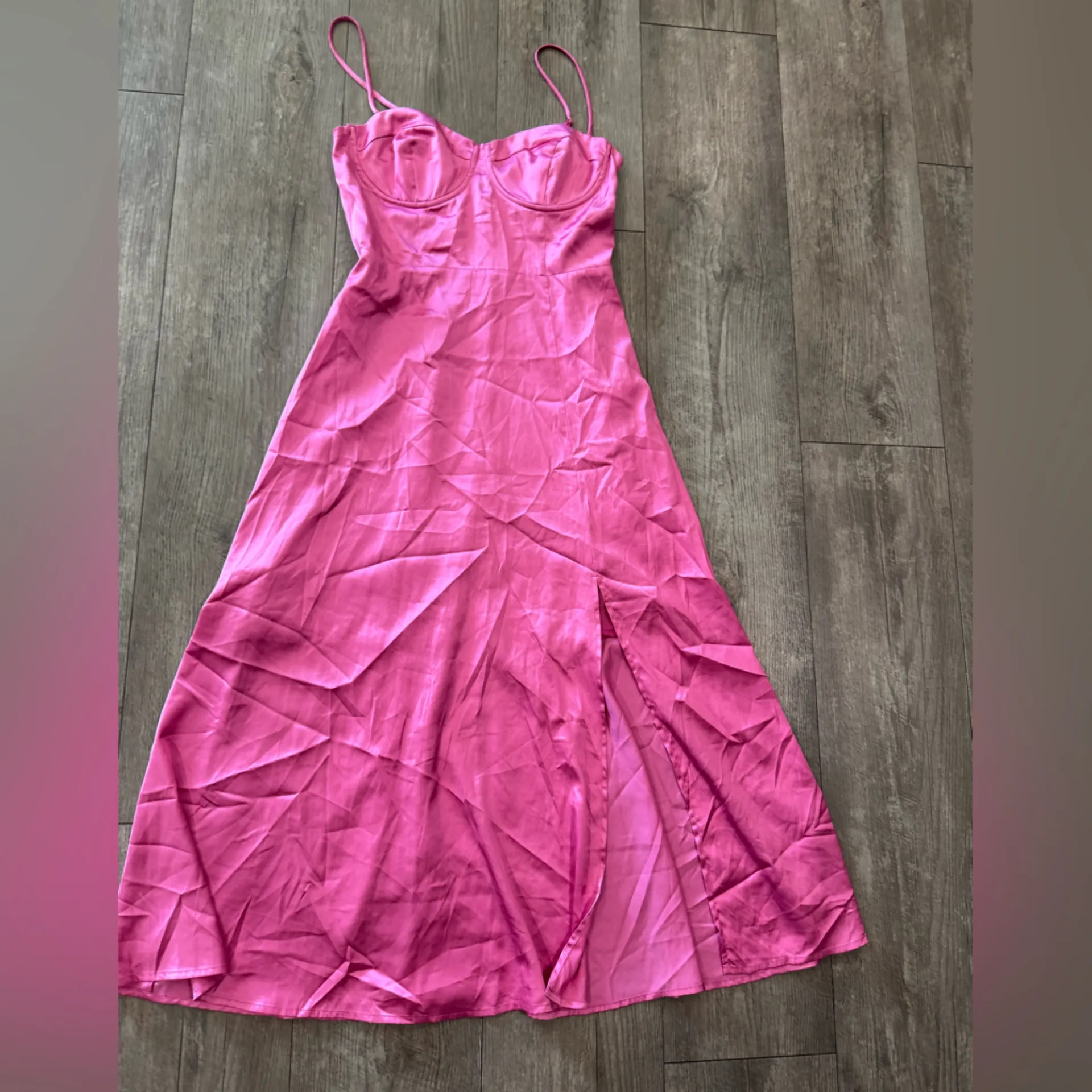 ASTR  Pink Satin Chemise - Image 10