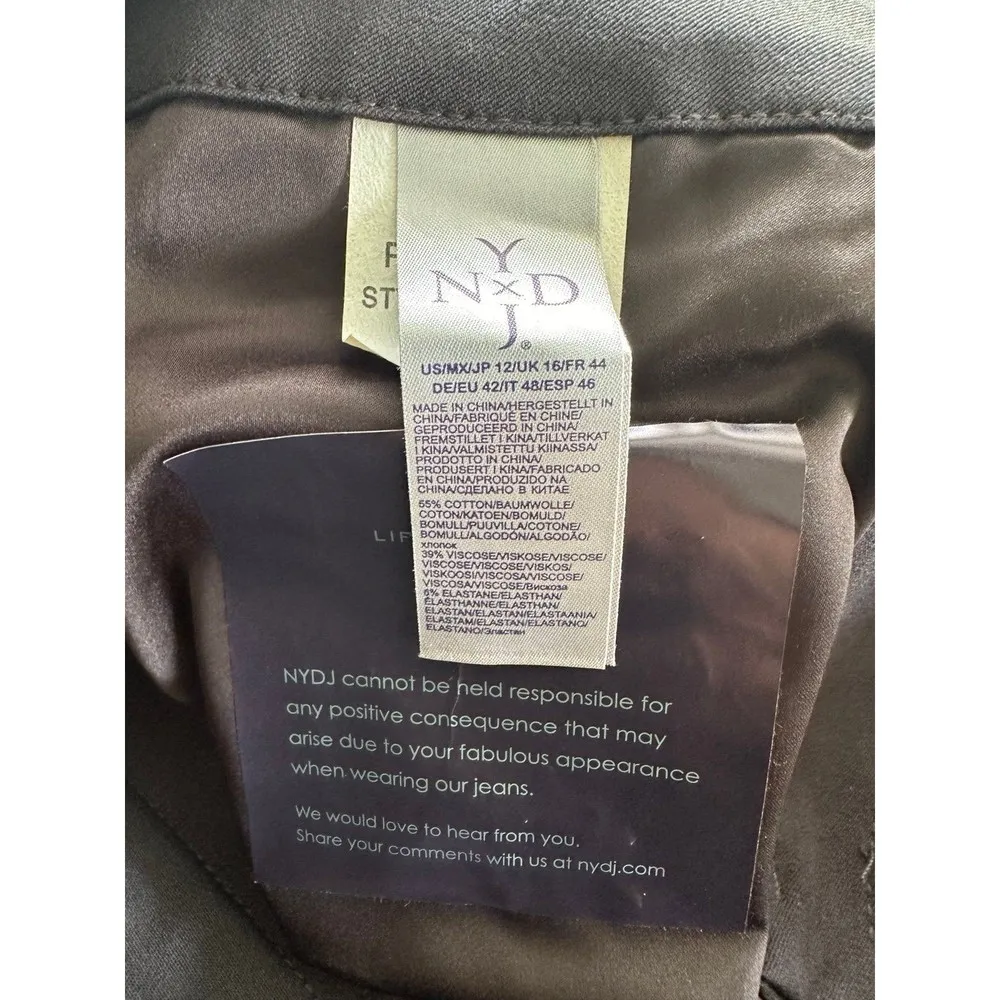 NYDJ NWT Original Slimming Fit Lift Tuck Technology Stretch Trouser Pants 12 - Image 5