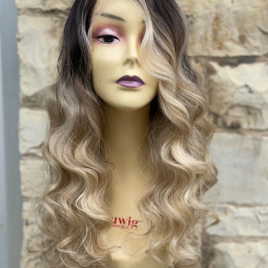 Sidepart ombré beach wave Swisslace lacefront - Image 3