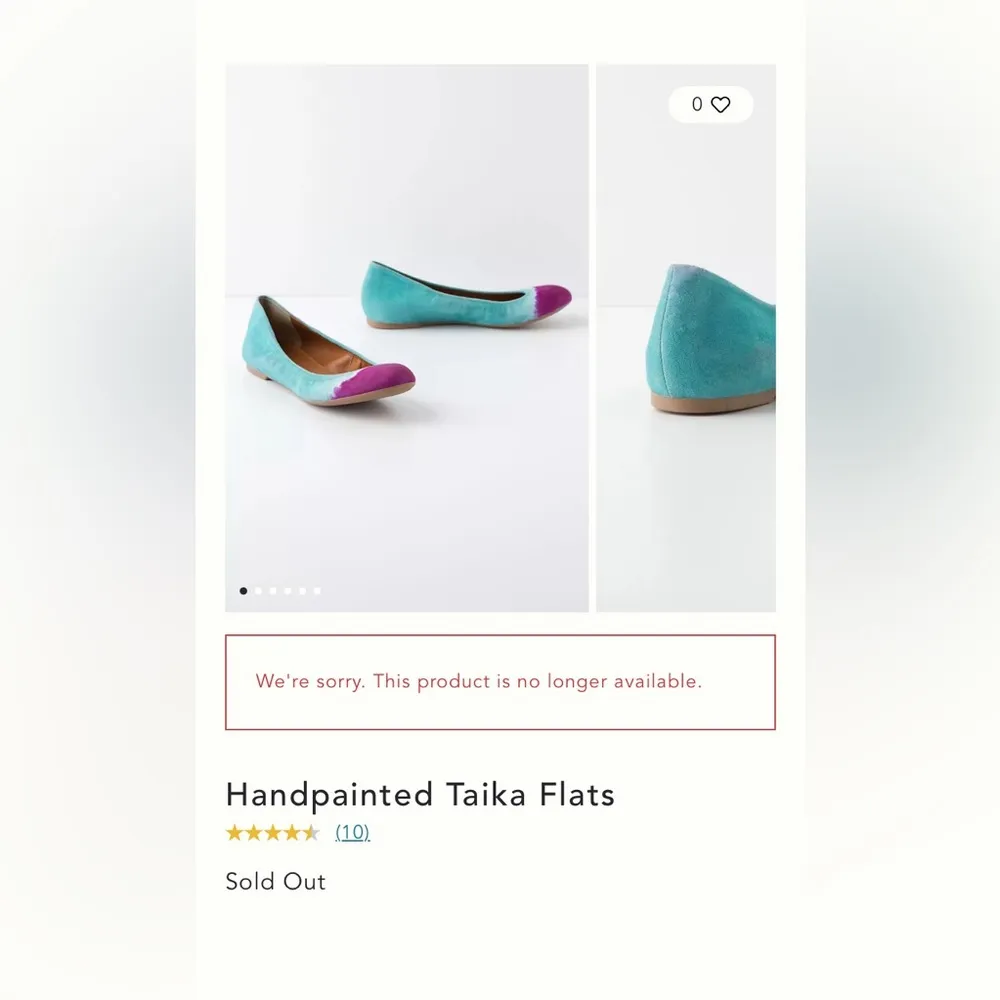 Anthropologie Leifnotes Taika hand painted leather flats size/38/8 - Image 11