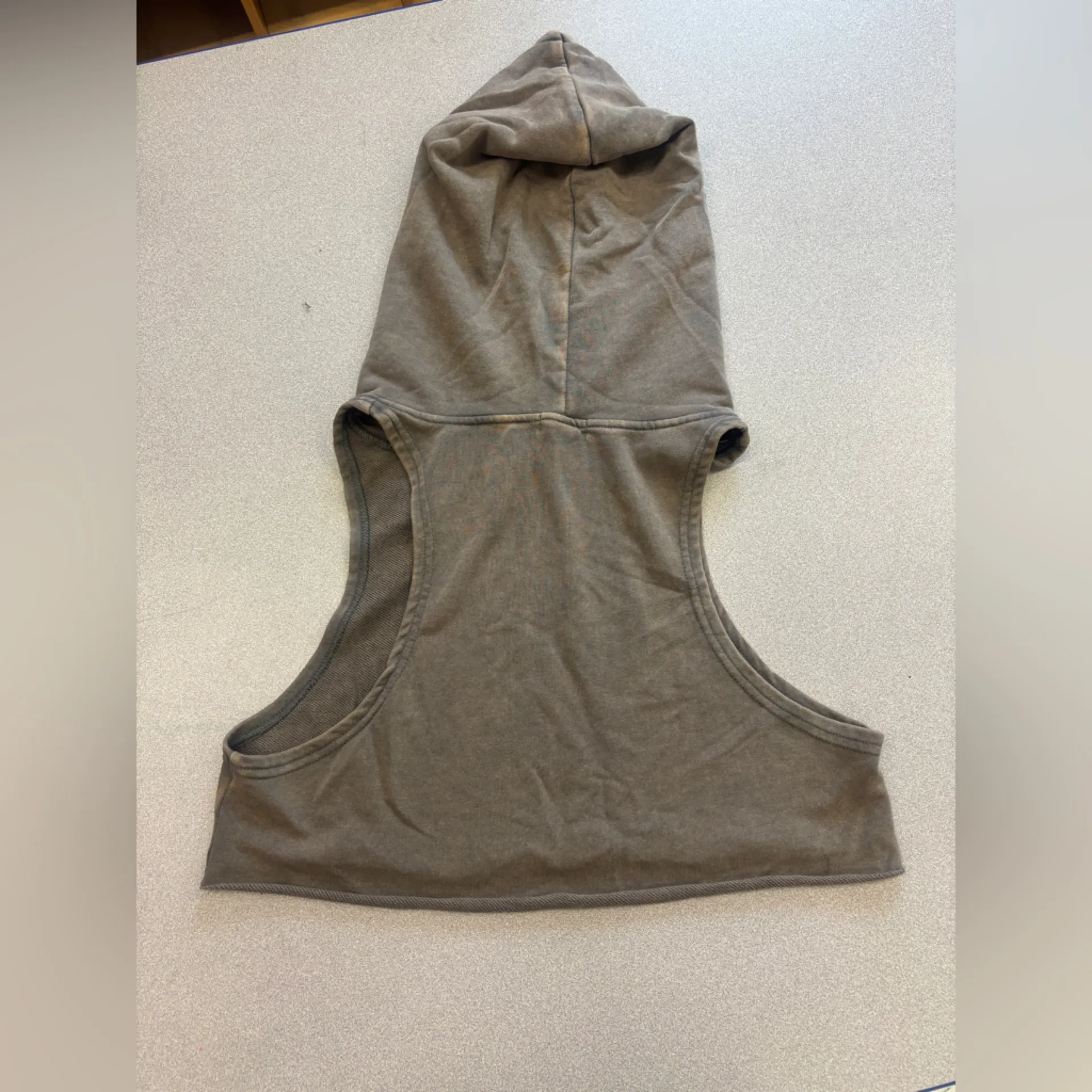 Earthbound Distressed Ombré Cropped Hoodie Boho bohemian peace sign small - Image 2