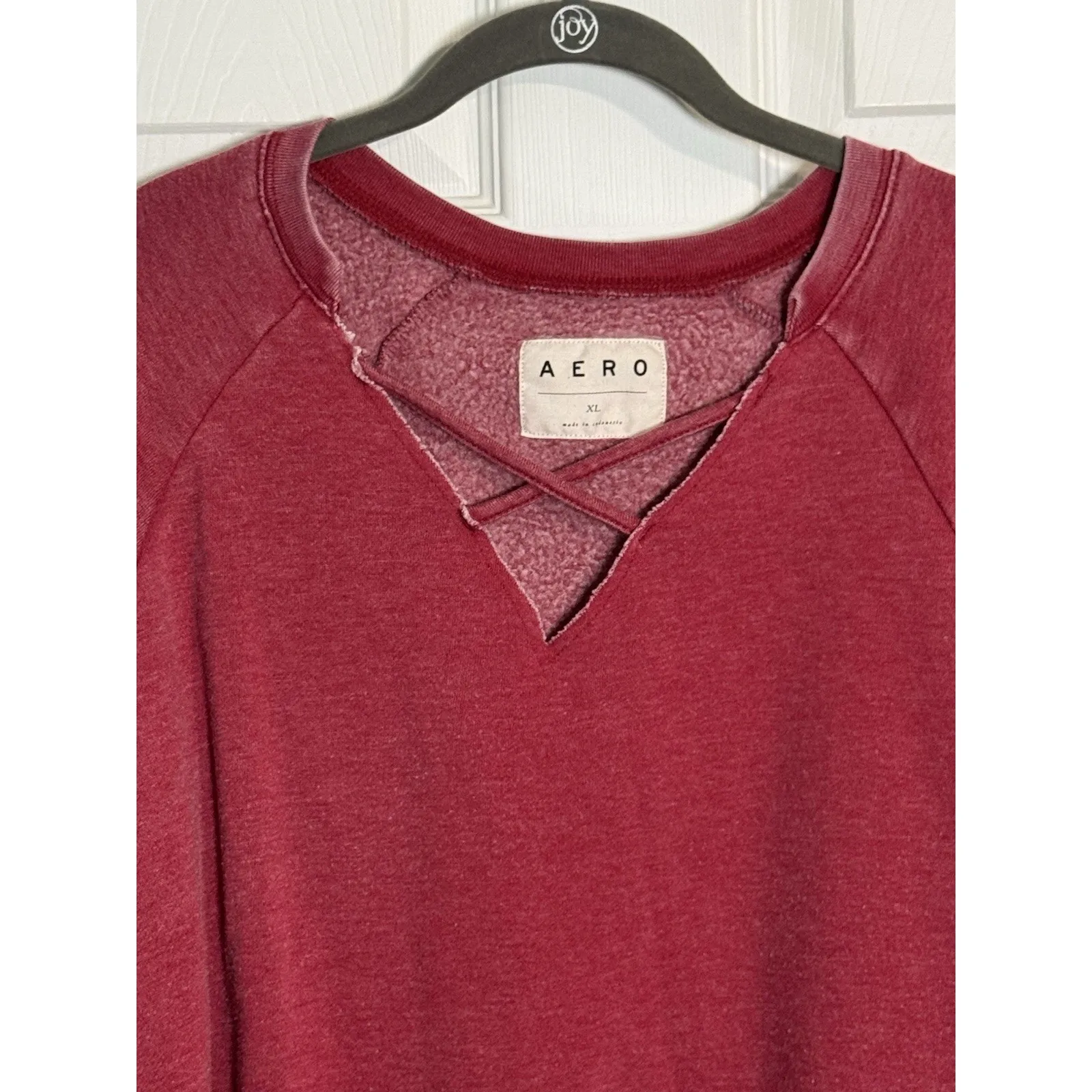 Aeropostale Aero Red Cross Cross Front Sweatshirt, Super Soft, XL - Image 2