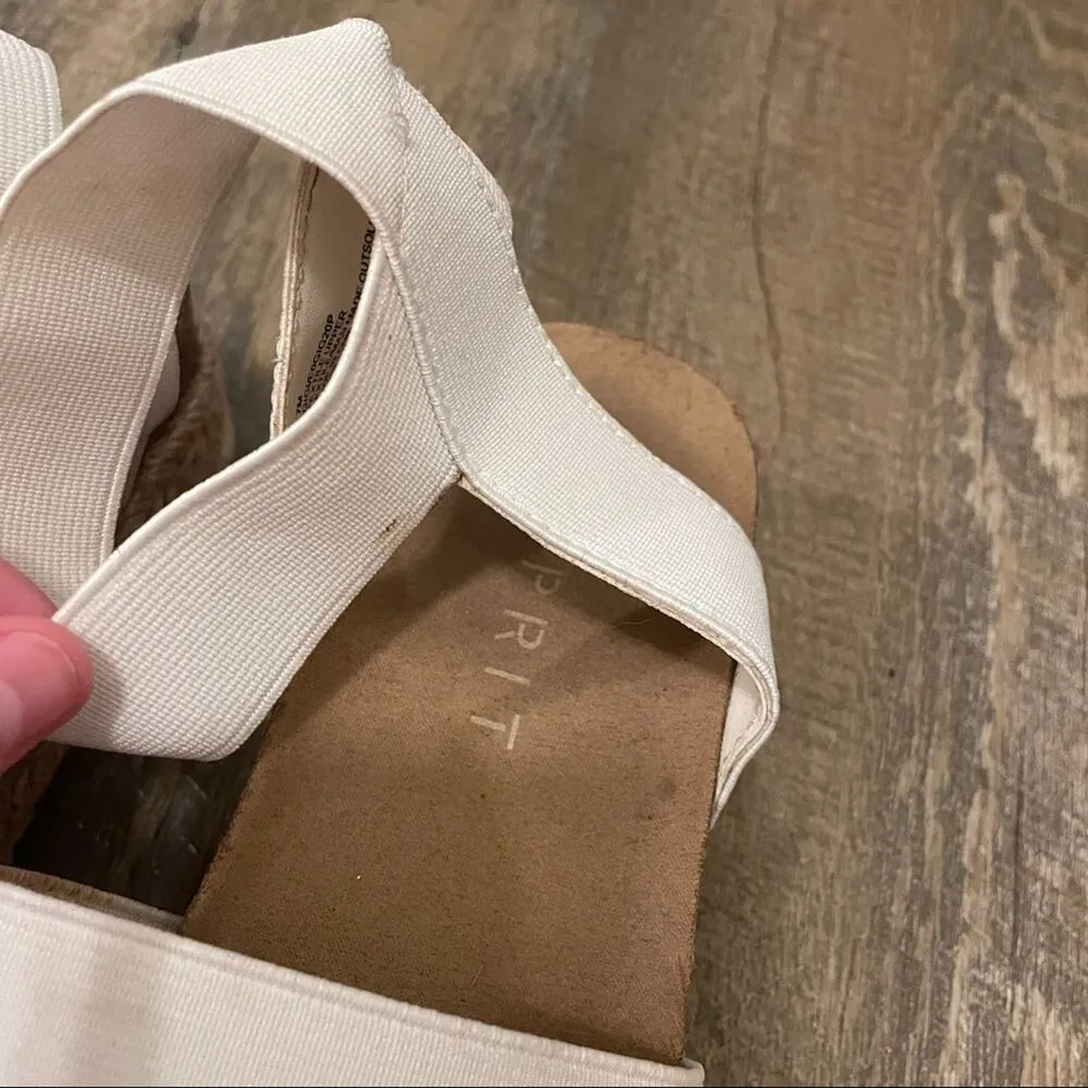 Spirit Gigi‎ White Strap Platform Espadrille Sandals Size 7 - Image 8
