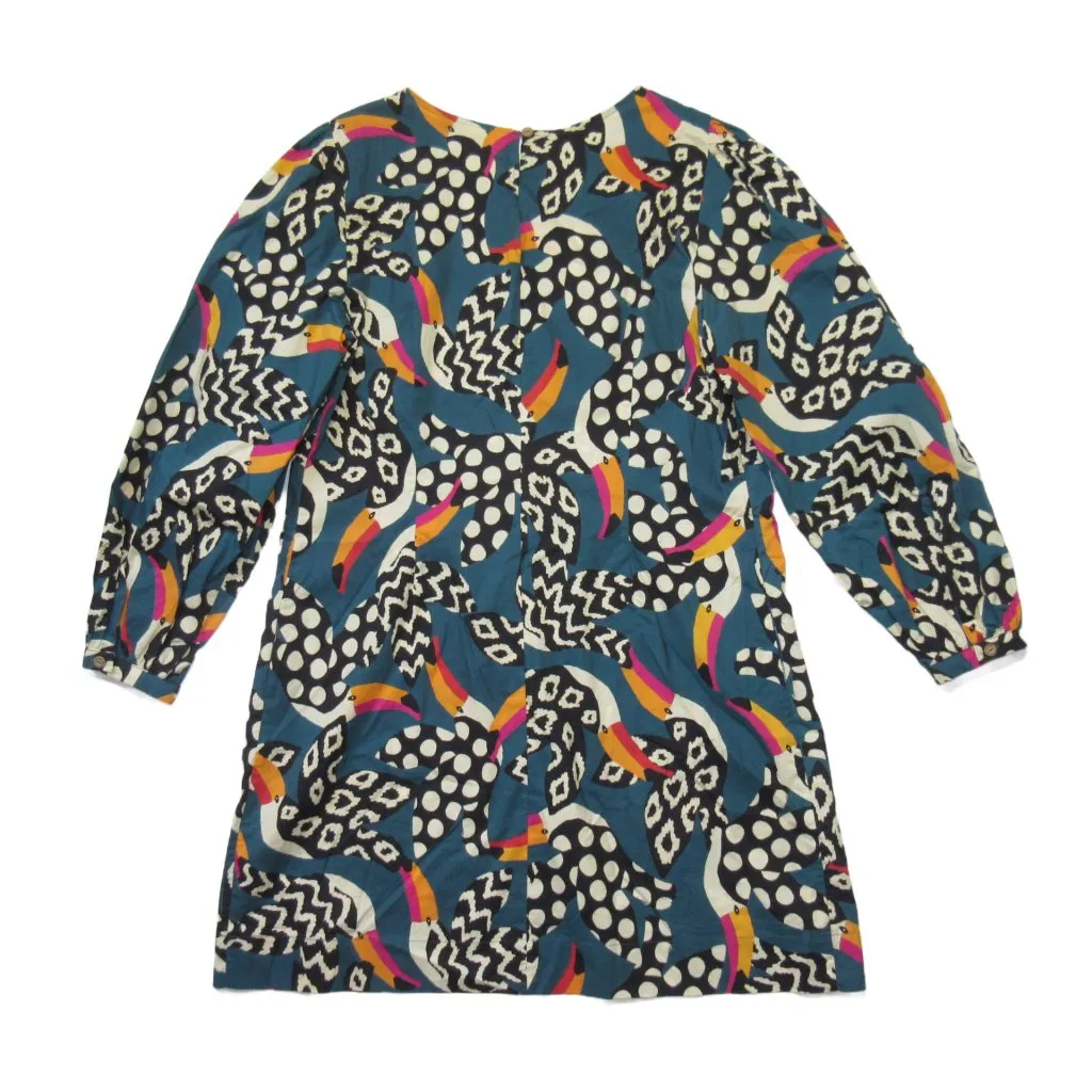 NWT FARM Rio for Anthropologie Tucan Tunic in Blue Cotton Toucan Shift Dress MP - Image 7