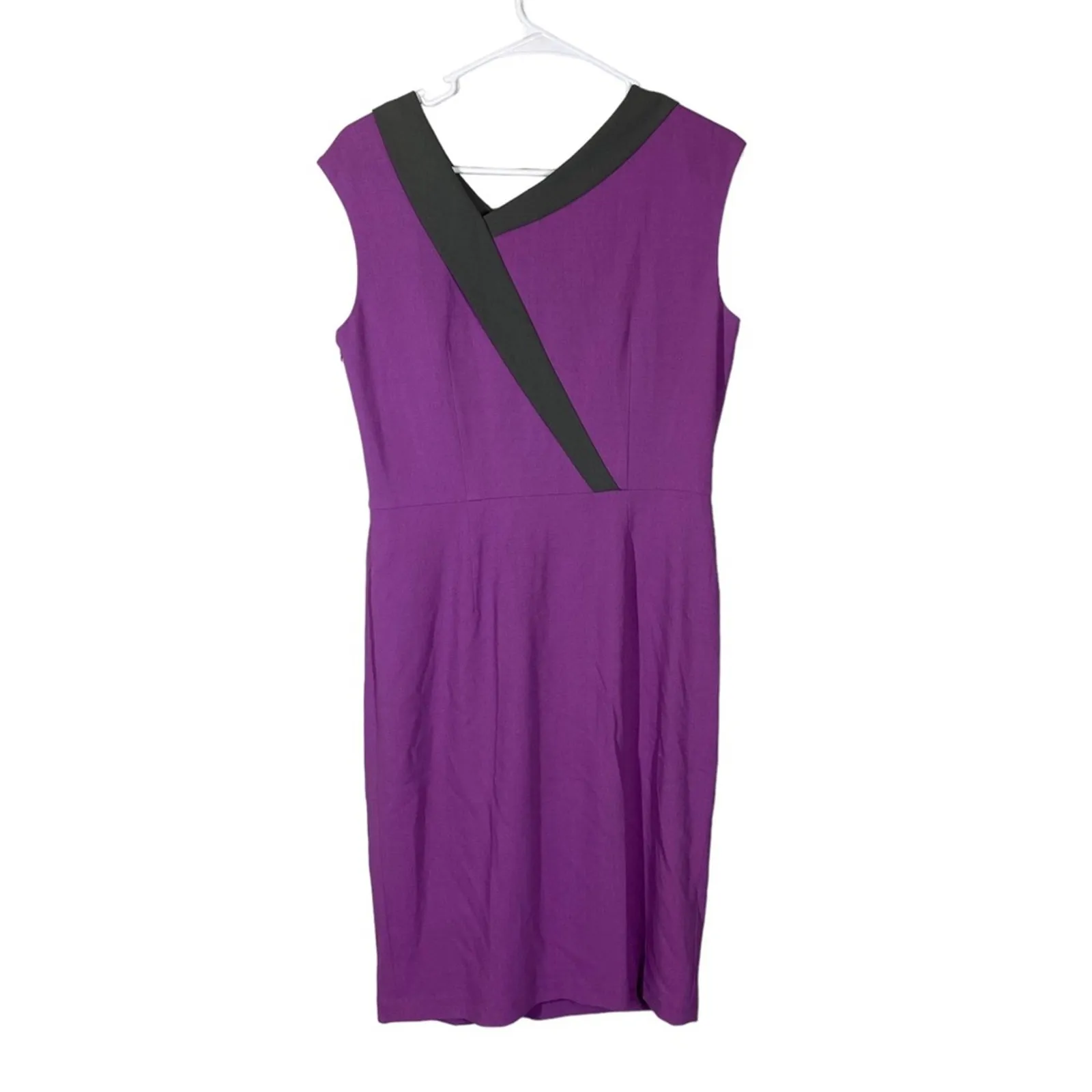 Lafayette 148 Virgin Wool Blend Dress Size 6 Purple - Image 2