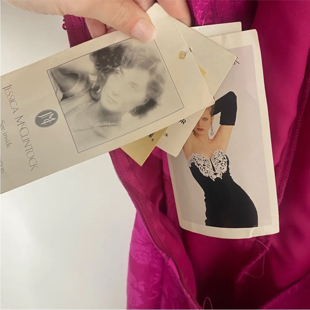 NWT Vintage  for Gunne Sax Fuchsia Sequin Mini Dress Magenta M - Image 14