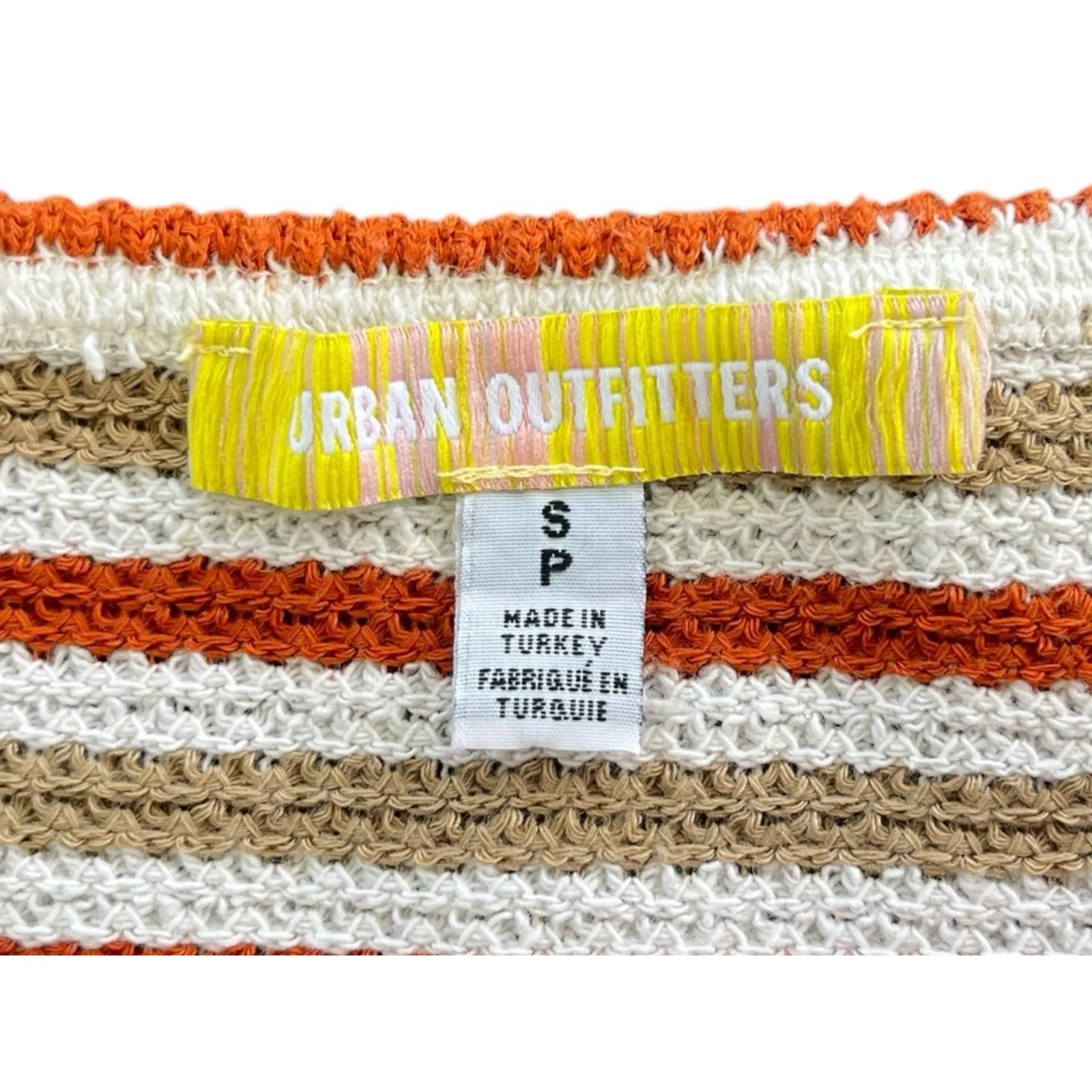 Urban Outfitters Crochet Knit Tube Brown Top Sm Y2K Boho Chic Coastal Cowgirl - Image 5