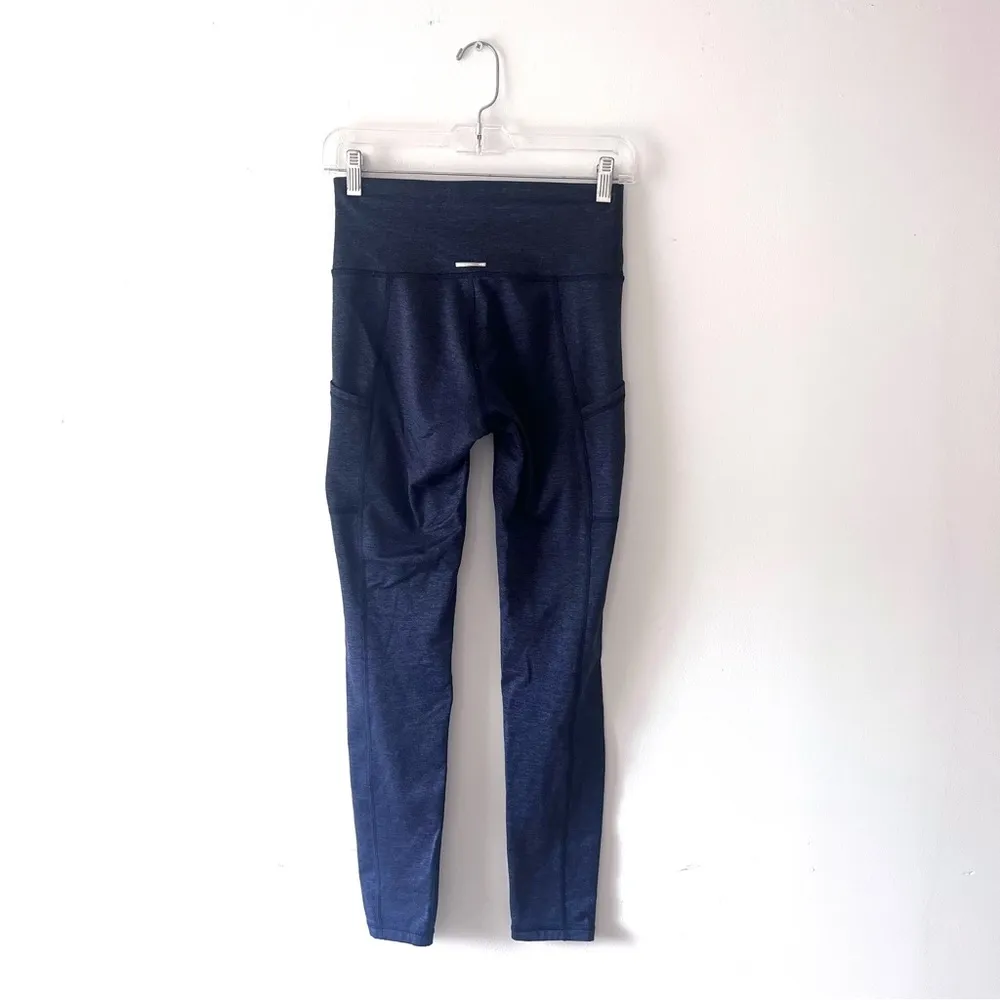 aerie Chill Play Move Marled Blue High Ride Leggings Workout Athleisure - Image 6