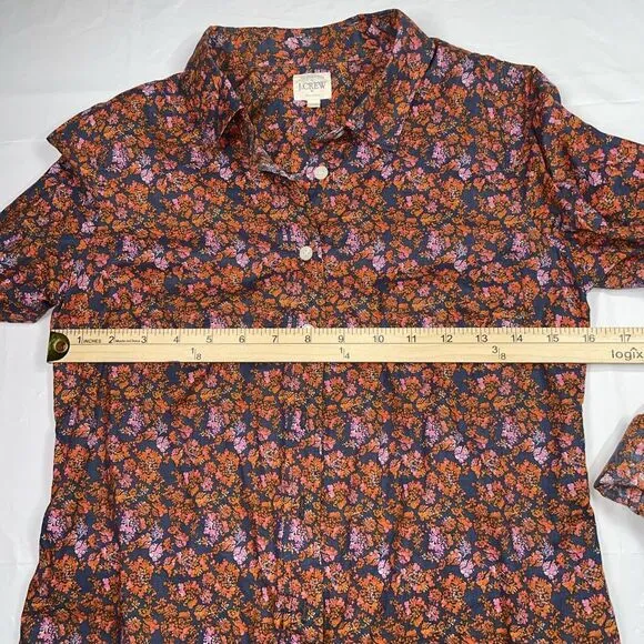J Crew Collection button Up Cotton Shirt top in Ratti prism floral XS‎ - Image 3