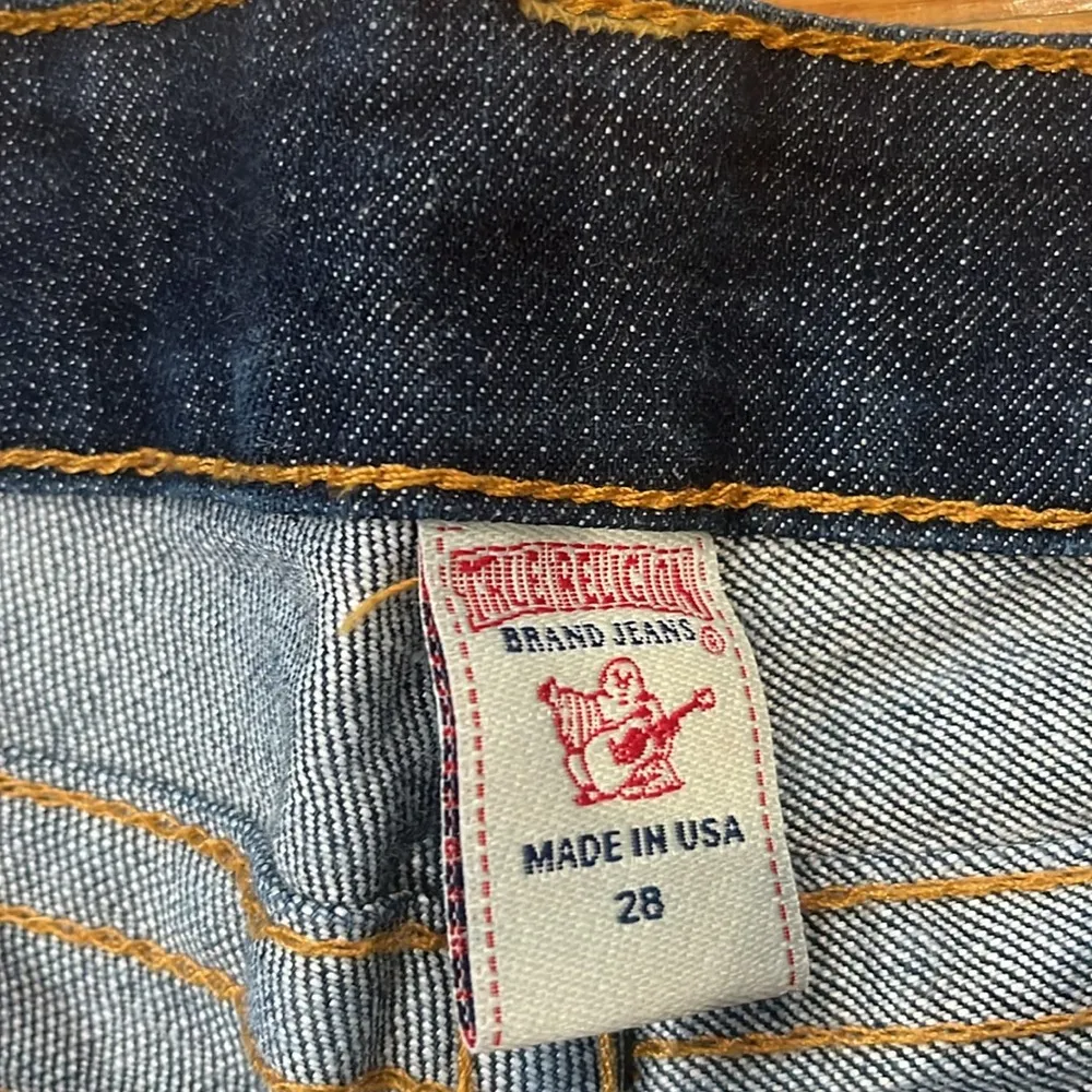 True religion Joey gold foil slim flare jeans size 28 . - Image 6