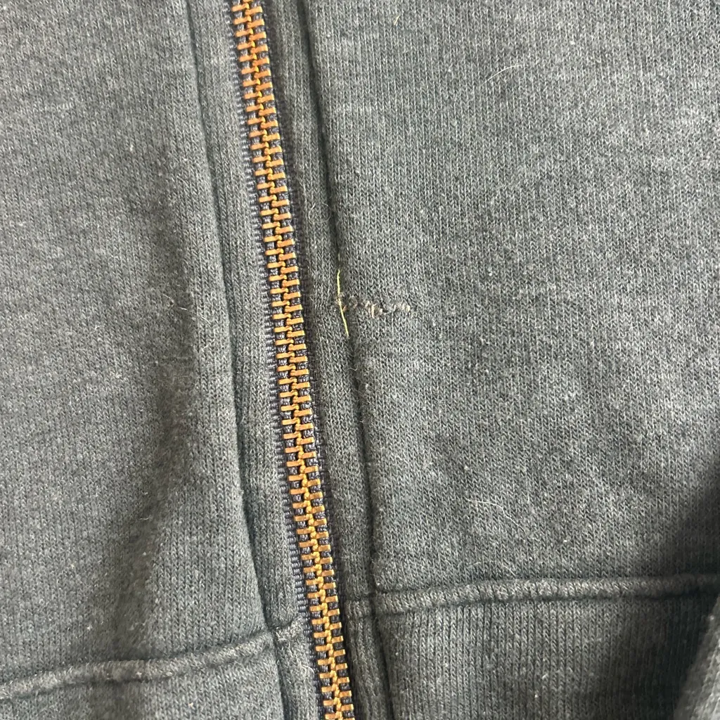 Aviator Nation 4 Bolt Relaxed Hoodie Zip Up in Charcoal Grey and Mint - Image 5