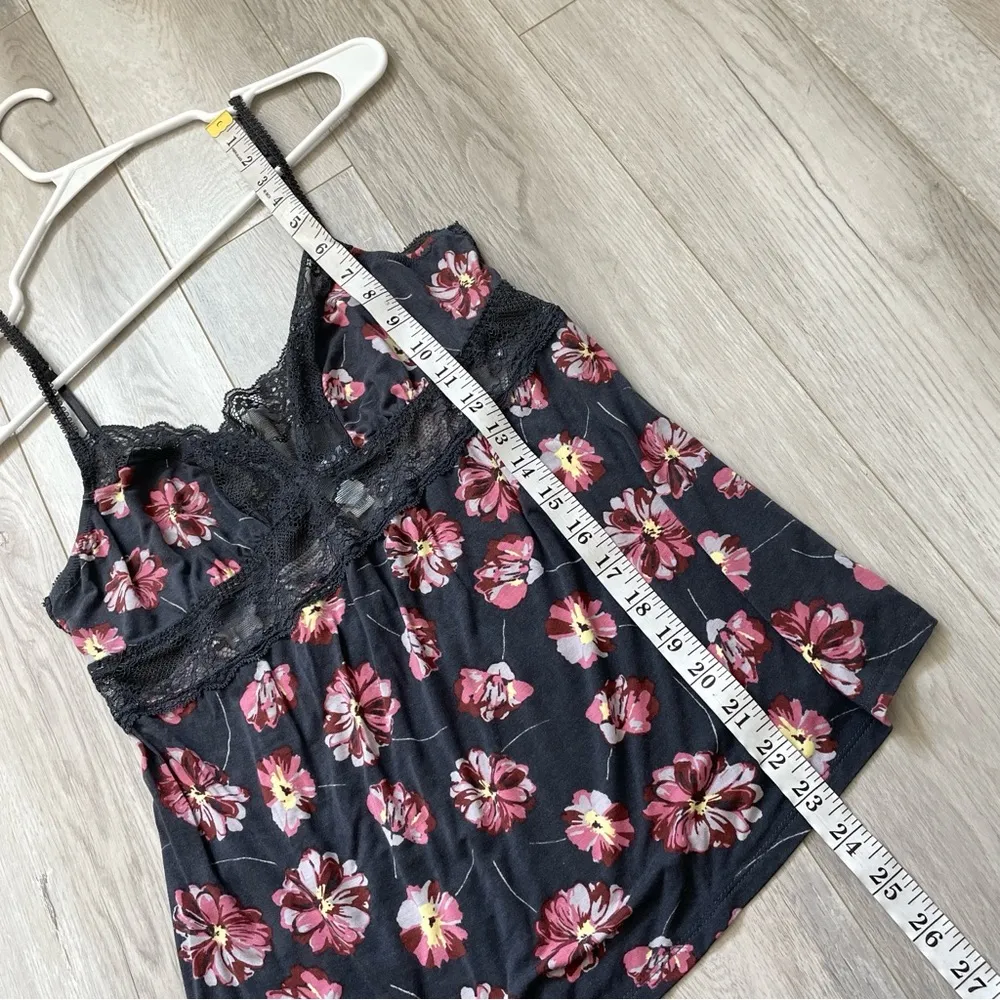 eberjey Floral Cami Tank Top lace womens Gray (medium) lingerie lounge sleep y2k - Image 5