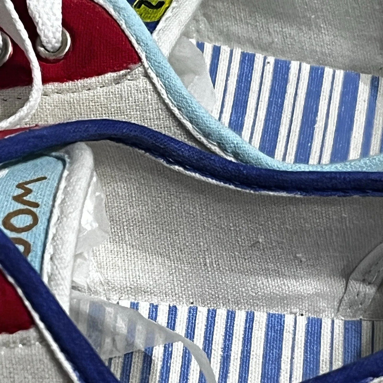 Custom Hand Painted Toy Story Inspired Canvas Sneakers Woody Buzz Women's Size 9 White - Image 9