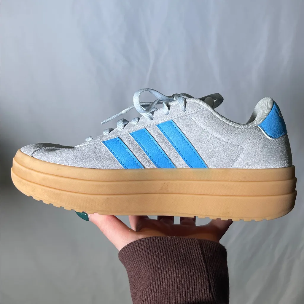 ADIDAS WOMENS COURT BOLD HALO BLUE BURST SNEAKER 7 - Image 11