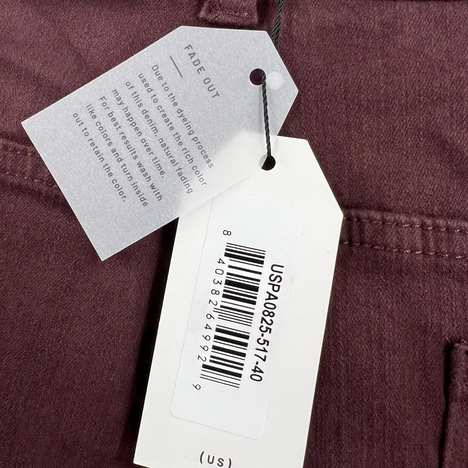 Universal Standard Women's Plus Size 40 Burgundy Stretch 5-Pocket Pant Jean New - Image 6