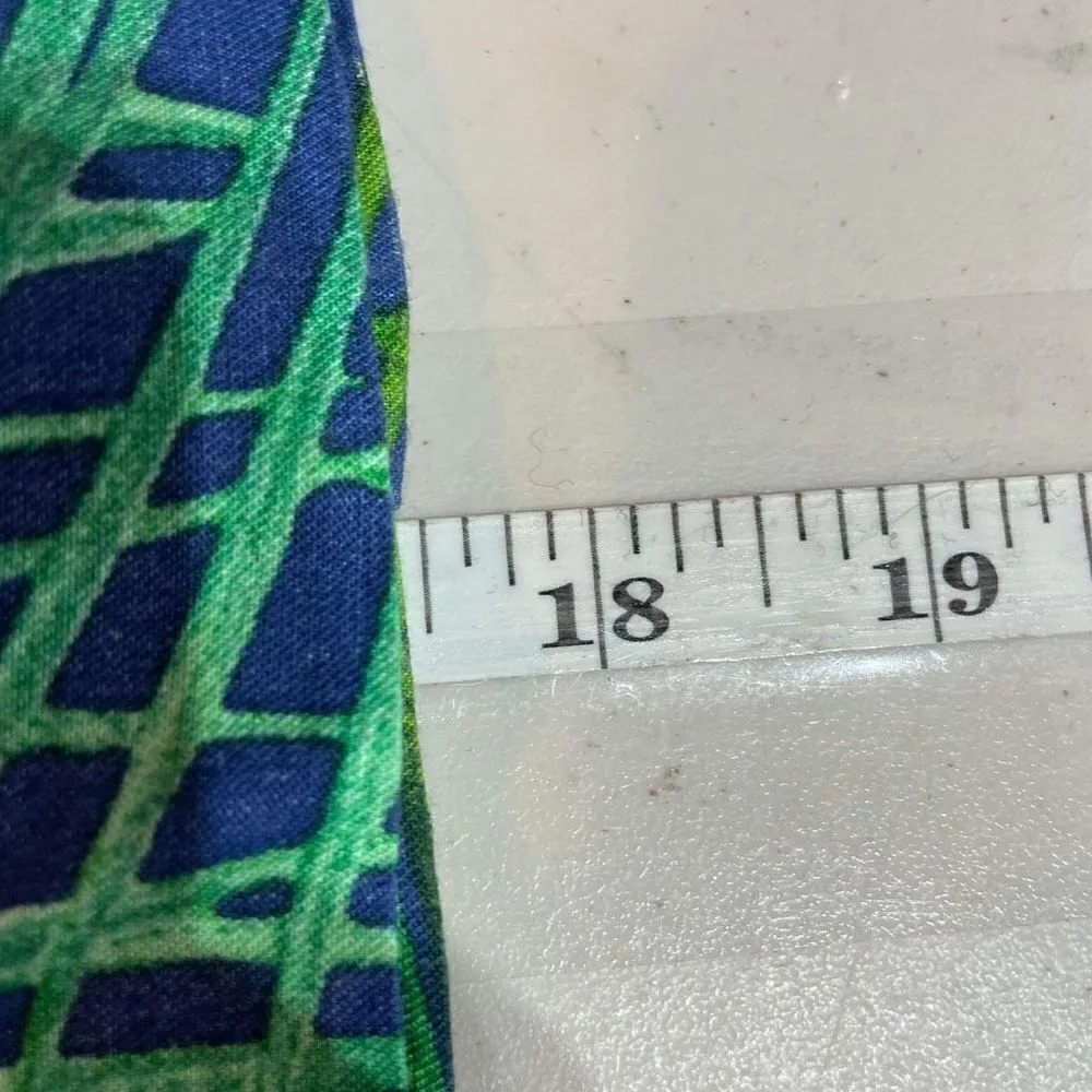 Banana Republic Women’s Tropical‎ Green Blue Vacation Linen Blend Skirt Size 6 - Image 4