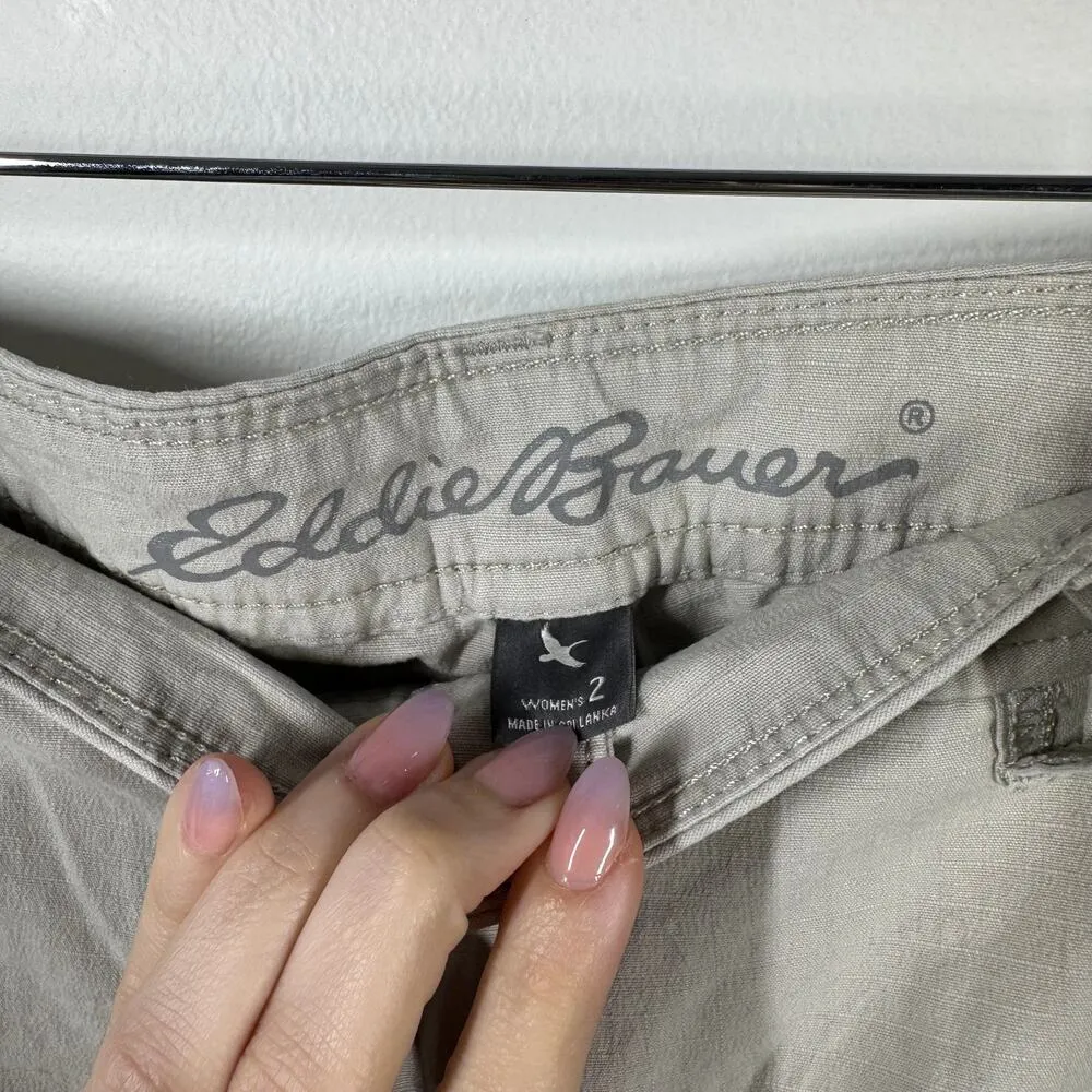 Eddie Bauer Pant Women 2 Tan Specially Dyed 21707201 Cotton Outdoor Hiking Camp - Image 4