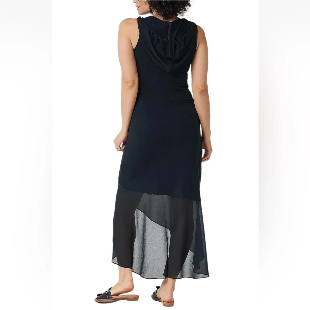 Haute Hippie Tribe Knit Maxi Dress with Hood in Black - Image 16