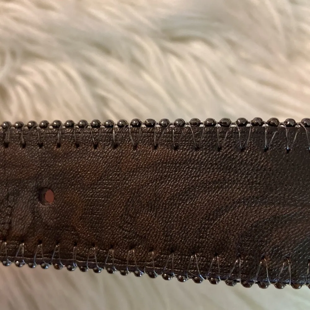 Women's Cowgirl Tooled 1781 leather belt size M length 40” - Image 11