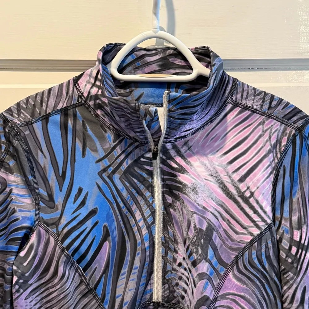 Free People Movement You're A Peach Printed Outdoor Layer Blue Mulitcolor Size S - Image 3