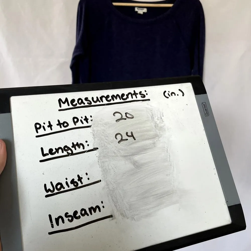 Old Navy purple indigo blue crewneck sweater women's size small cotton top - Image 6