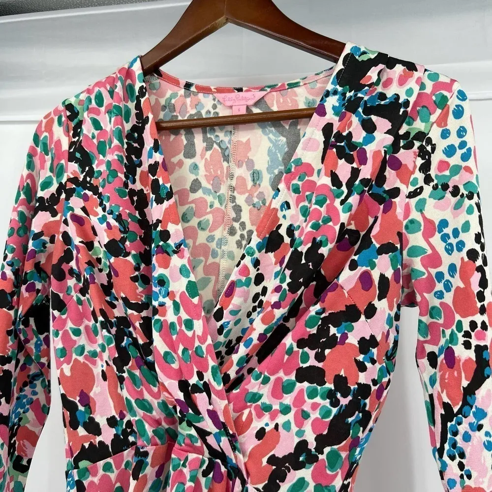 Lilly Pulitzer Anjelica Dress in Cameo White Sweet Nothings print silk sz small - Image 4